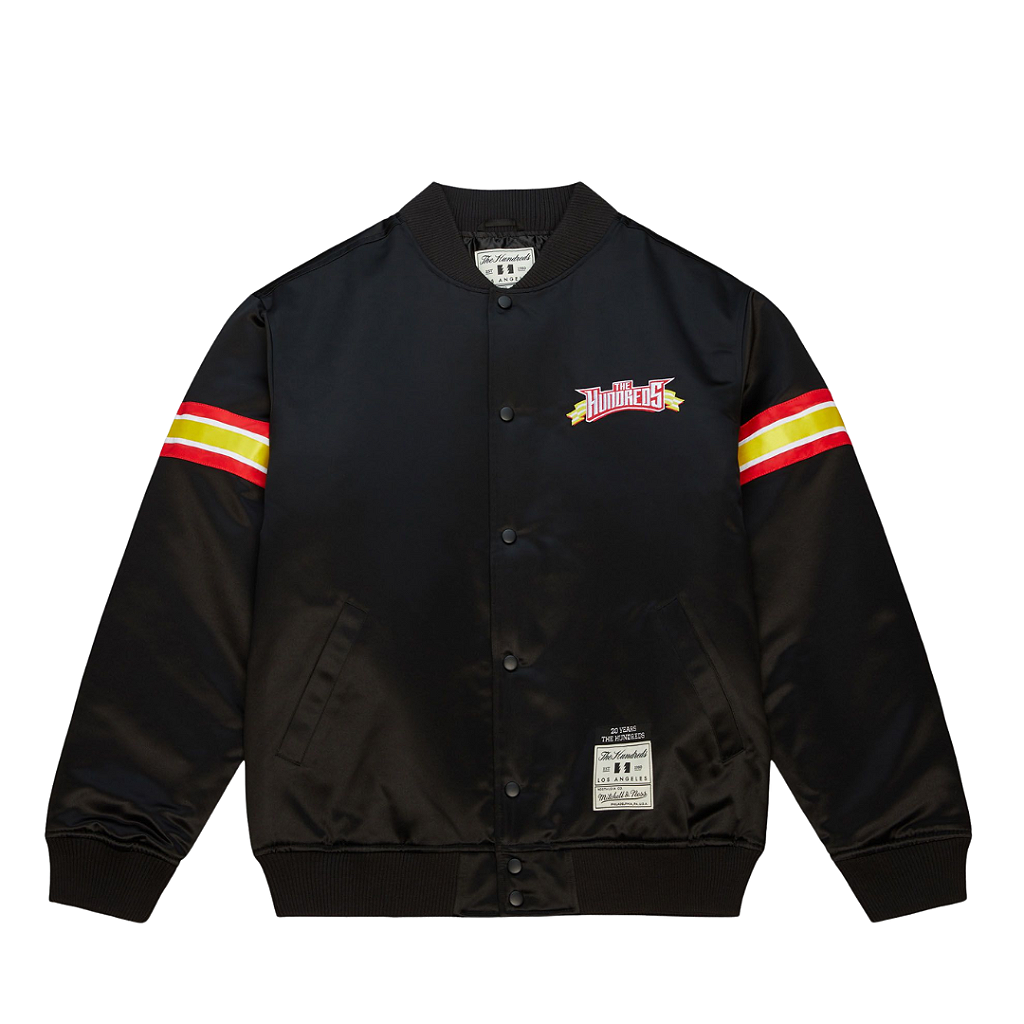 牙*狼様 希少 90s ヤンキース Mitchell & Ness ハーフジップ MITCHELL & NESS x THE HUNDREDS - Jaqueta College Satin 