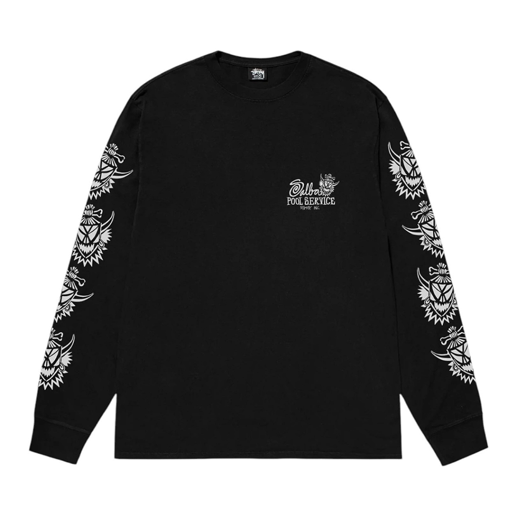 t*様 pool by class 25aw long sleeve t-shi STUSSY - Camiseta Manga Longa Pool Service Pigment Dyed 