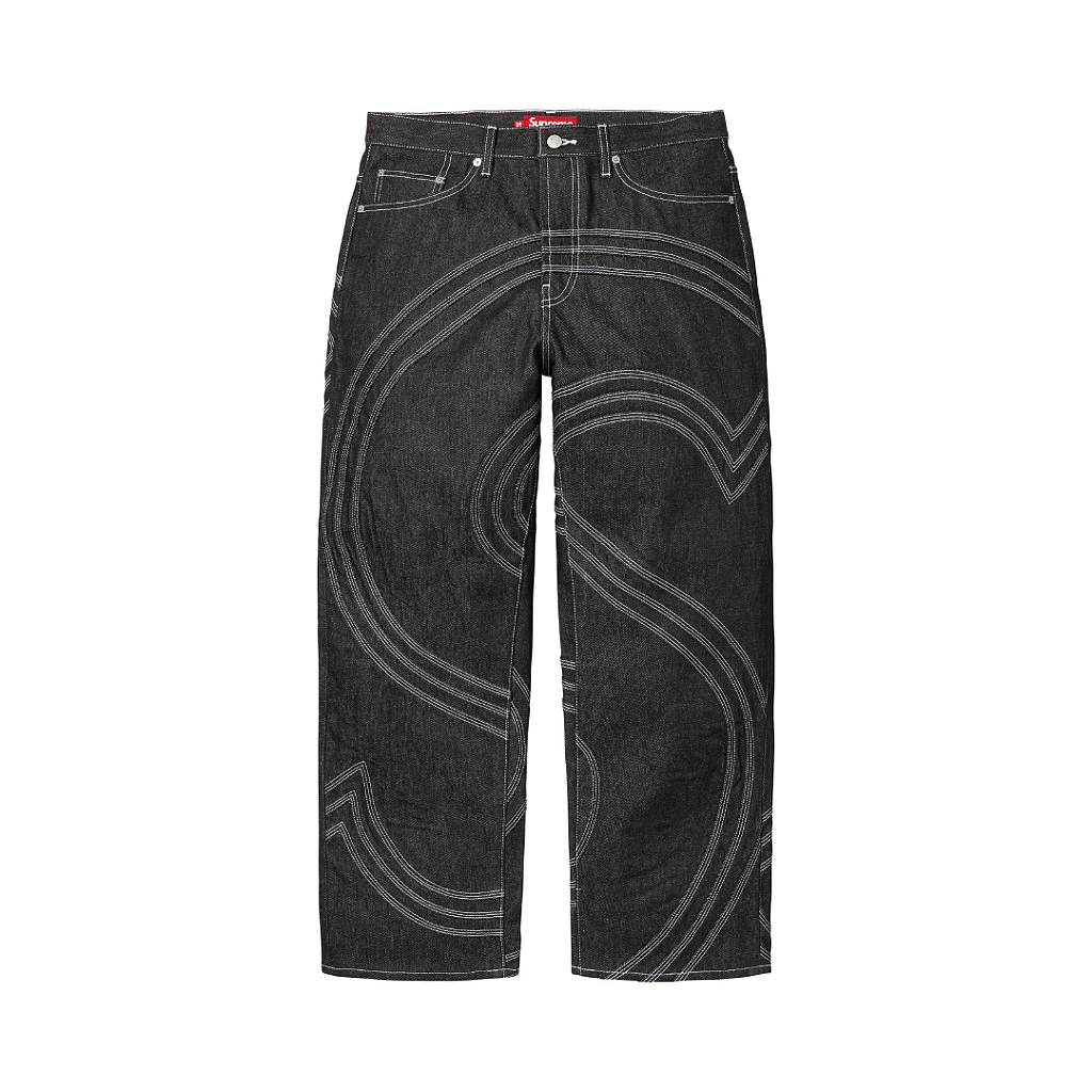 SUPREME - Calça Jeans S Logo Rigid Baggy 