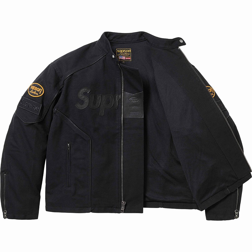 Supreme Vanson Cordura Cotton Jacket 黒 M Supreme Vanson Cordura Cotton Jacket 黒 M｜Yahoo!フリマ（旧
