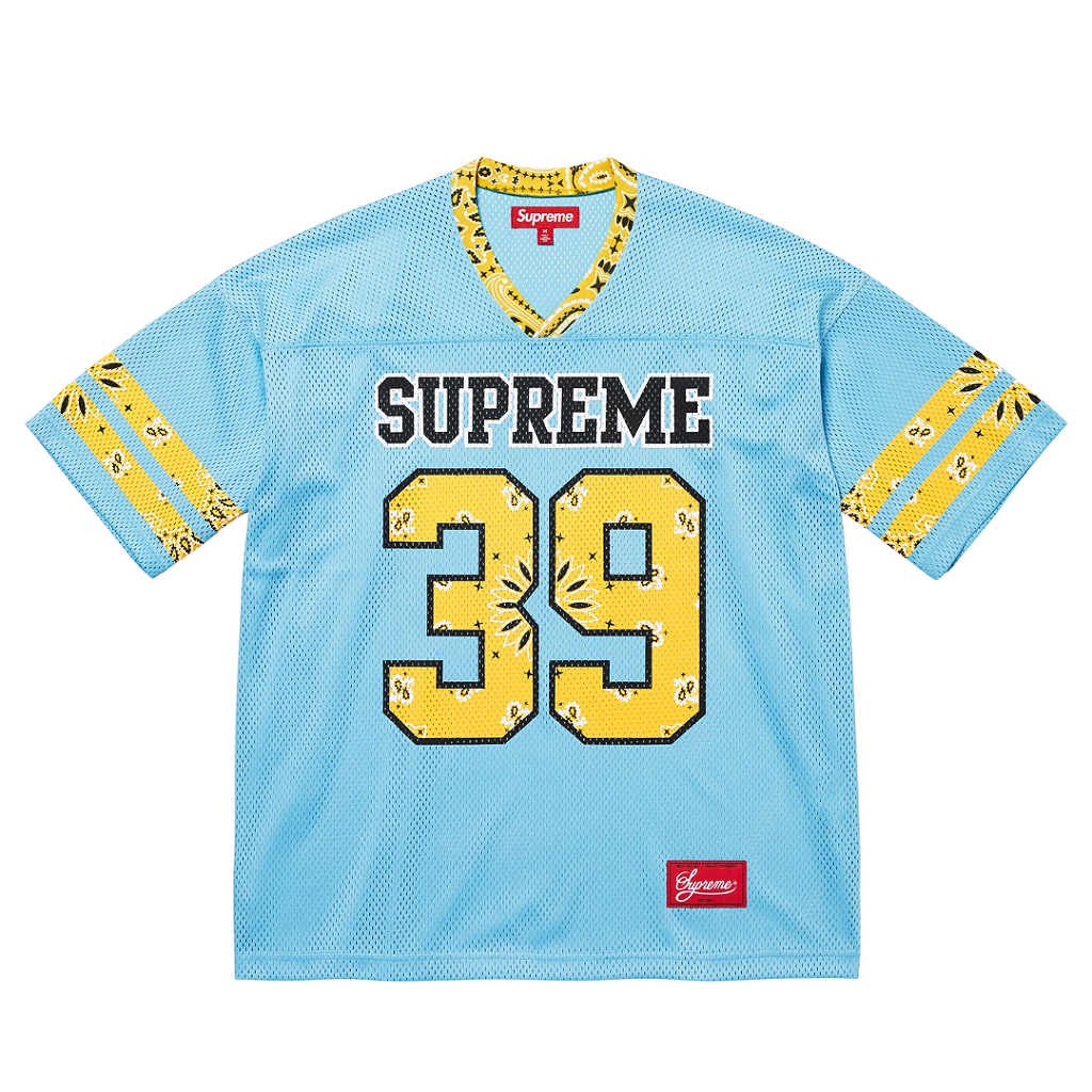 トップス Supreme Bandana Football Jersey black Camiseta Supreme Bandana Football Jersey Black - Droper