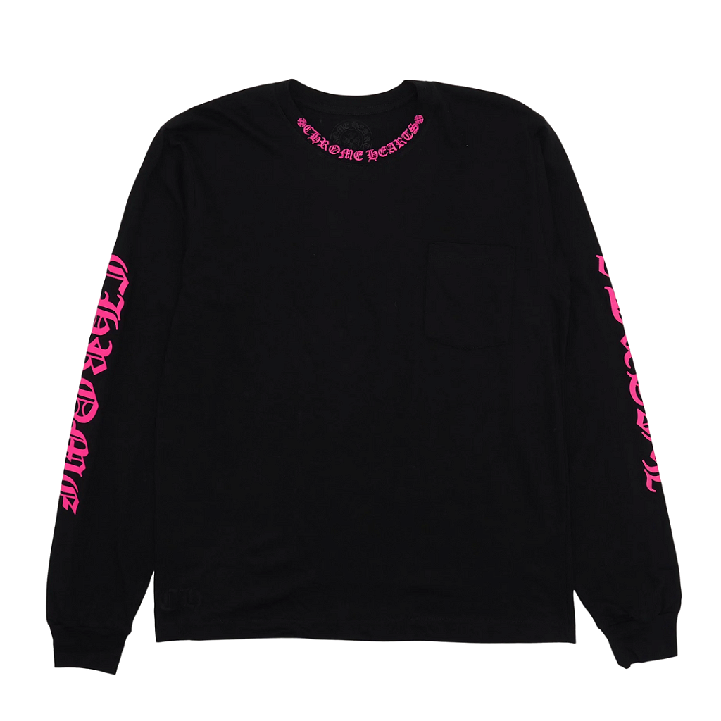 CHROME HEARTS - Camiseta Manga Longa Pocket Crew 