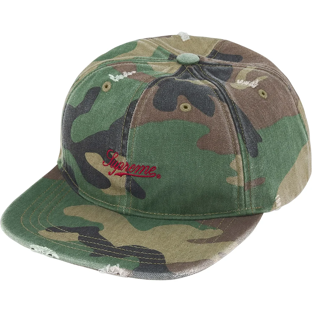SUPREME - Boné Distressed Script 6-Panel 