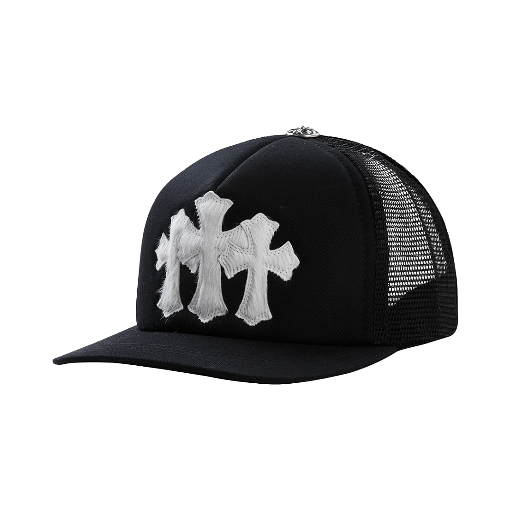 CHROME HEARTS - Boné Cemetary Cross Pony Hair 