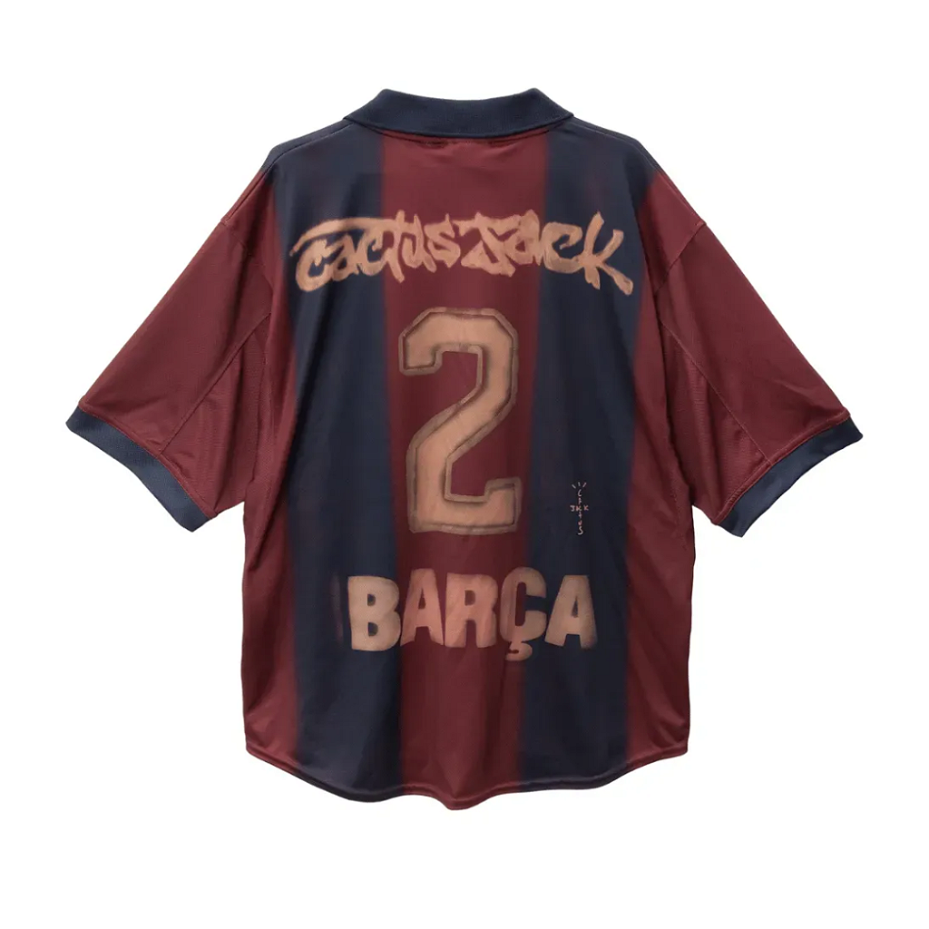 TRAVIS SCOTT x NIKE x FC BARCELONA - Camiseta Retro 2000/01 Home
