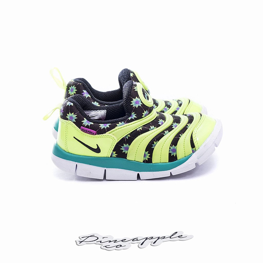 Nike Dynamo Free Green Black Infantil Novo Pineapple Co