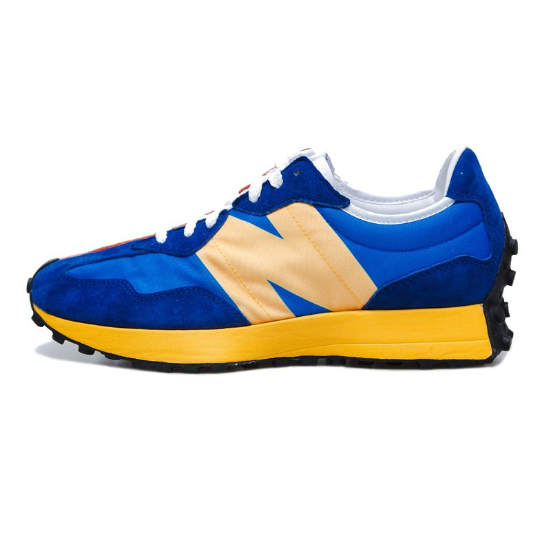 New balance 327 azul e laranja 2025