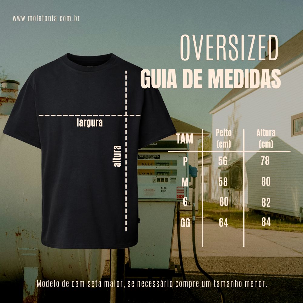 Camiseta Oversized Lisa Masculina Gola Larga Algodão Premium