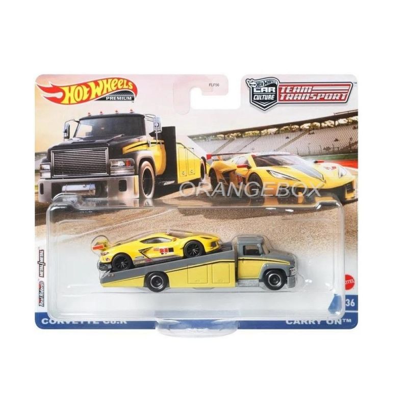 ホットウィール Team Transport Corvette Corvette C8.R + Carry On 1:64 Hot Wheels Premium Team Transport