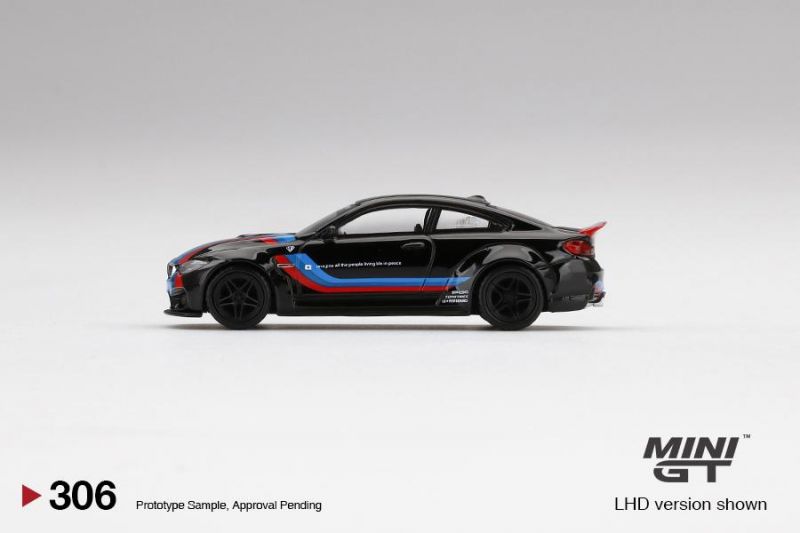 MINI GT BMW M4 LB⭐︎Works 1/64 MINIGT 超希少 MINI GT 1:64 LB Work BMW M4 Black with M Stripes Car in box