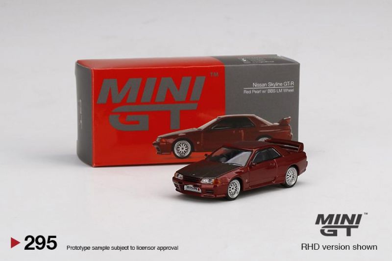 Nissan GT-R (R32) c/ Rodas BBS LM 1:64 Mini GT Vermelho - 20 anos