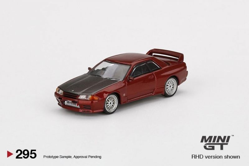 Nissan GT-R (R32) c/ Rodas BBS LM 1:64 Mini GT Vermelho - 20 anos