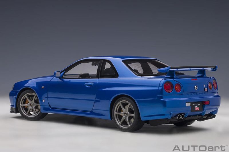 Nissan Skyline GT-R (R34) V-Spec II 1:18 Autoart Azul - 19 anos