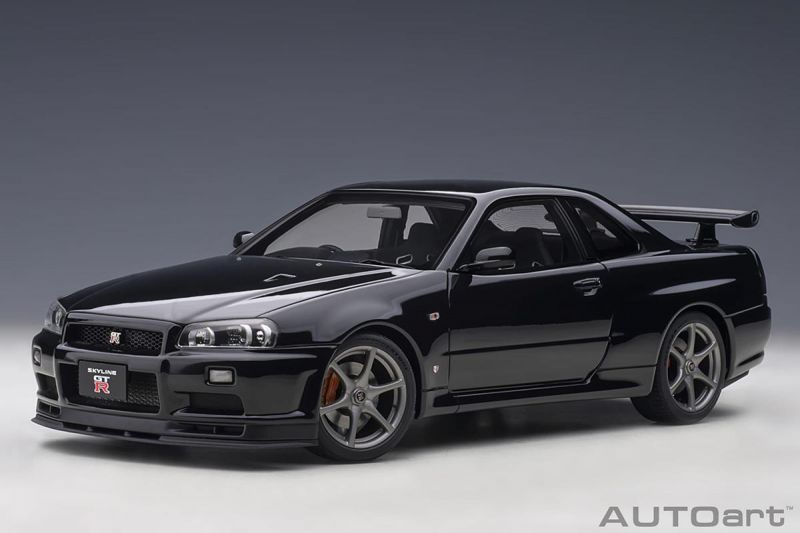 Nissan Skyline GT-R (R34) V-Spec II 1:18 Autoart Preto - 19 anos