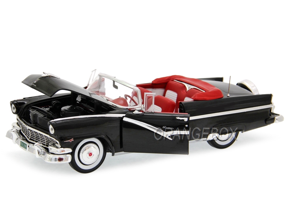 1956 Ford Sunliner 2台セット　1/18スケール Ford Sunliner 1956 Conversível Autoworld 1:18 Preto - 20 anos