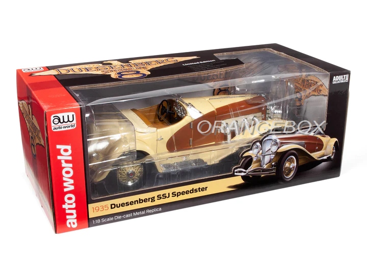 Duesenberg SSJ Speedster 1935 1:18 Autoworld Creme - 20 anos! Loja