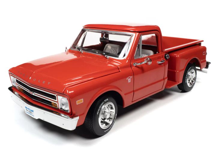 Chevrolet C10 Stepside Pick-Up 1968 1:18 Autoworld Vermelho - 20
