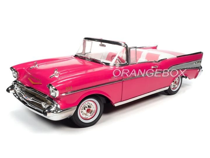 Chevrolet Bel Air 1957 Convertible Barbie 1:18 Autoworld Rosa - 20
