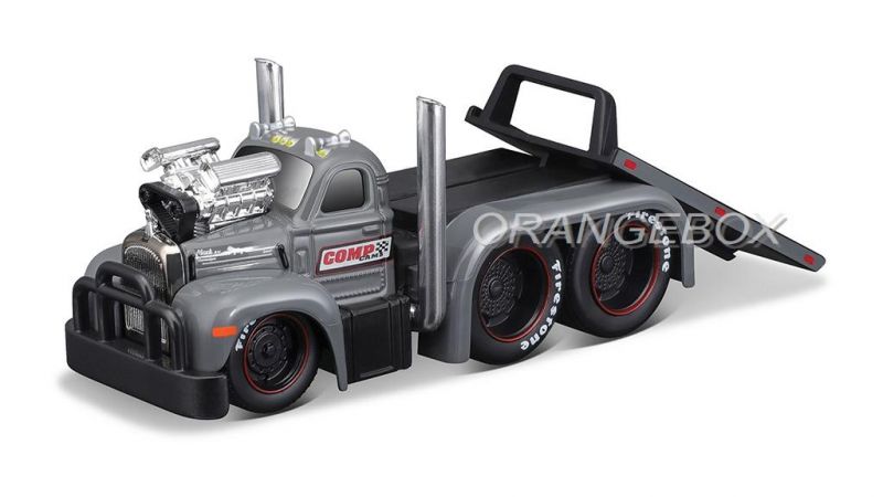 Mack B-61 Flatbed 1953 + Camaro 1971 1:64 Maisto Muscle Machines