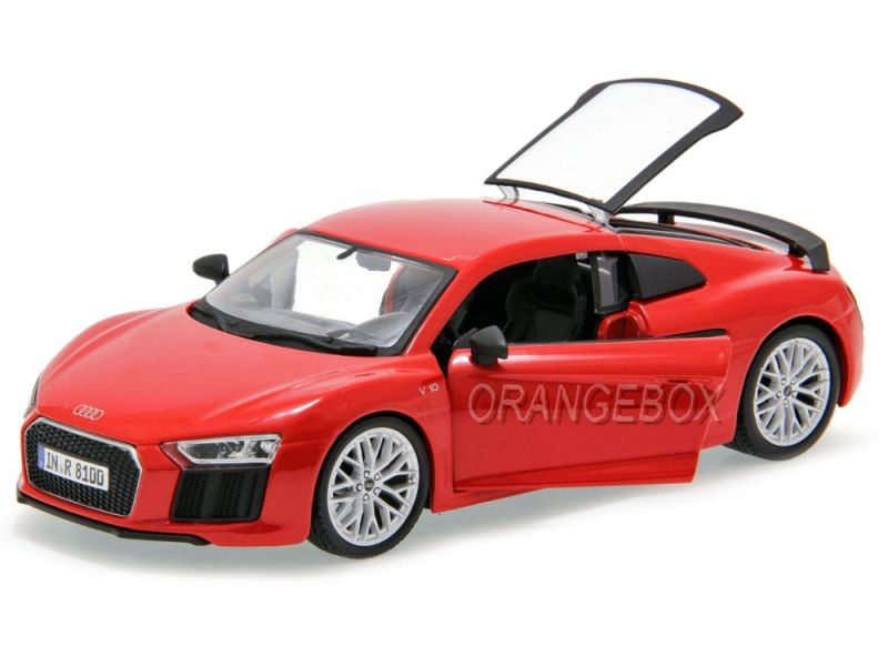 Audi R8 V10 Plus Red Special Edition Maisto 1:24 Vermelho - 20