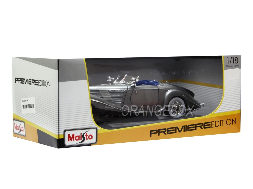Mercedes Benz 500 K Typ Specialroadster 1936 Maisto 1:18 Prata