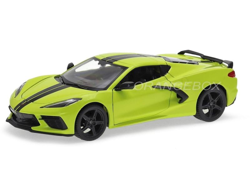 Chevrolet Corvette Stingray Z51 Coupe 2020 Maisto 1:24 Amarelo
