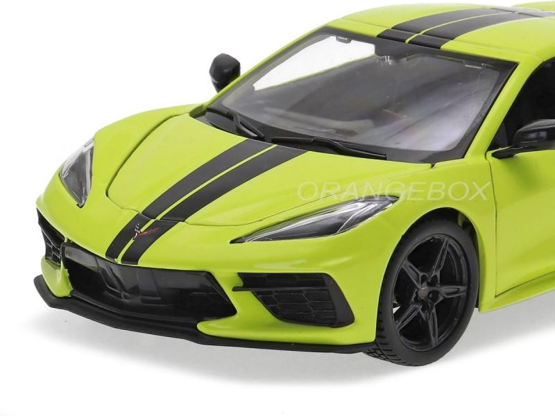 Chevrolet Corvette Stingray Z51 Coupe 2020 Maisto 1:24 Amarelo