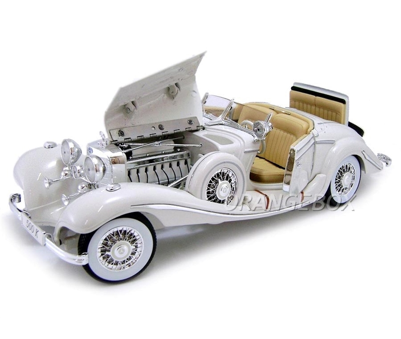 Mercedes Benz 500 K Typ Specialroadster 1936 Maisto 1:18 Branco