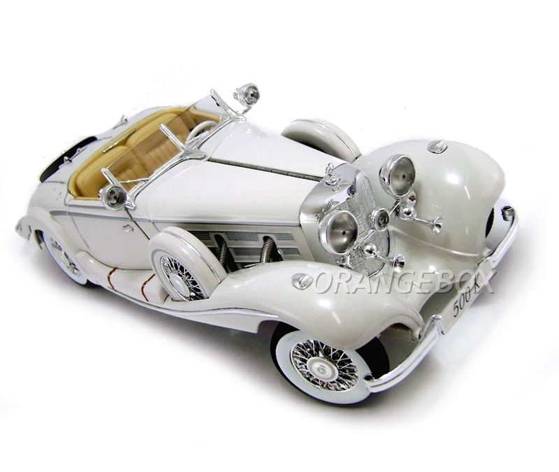Mercedes Benz 500 K Typ Specialroadster 1936 Maisto 1:18 Branco