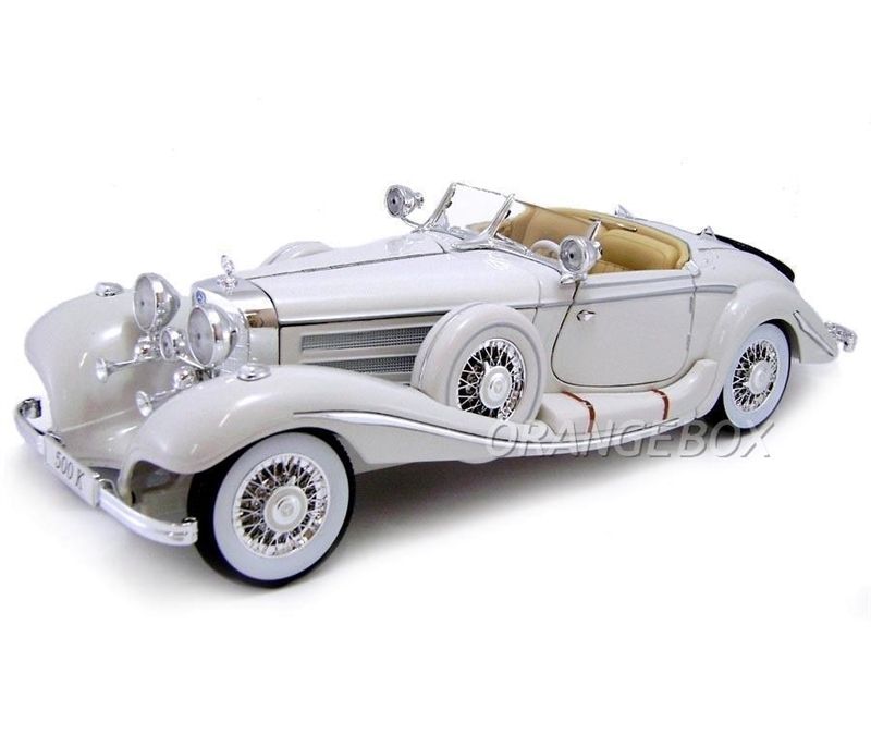 Mercedes Benz 500 K Typ Specialroadster 1936 Maisto 1:18 Branco