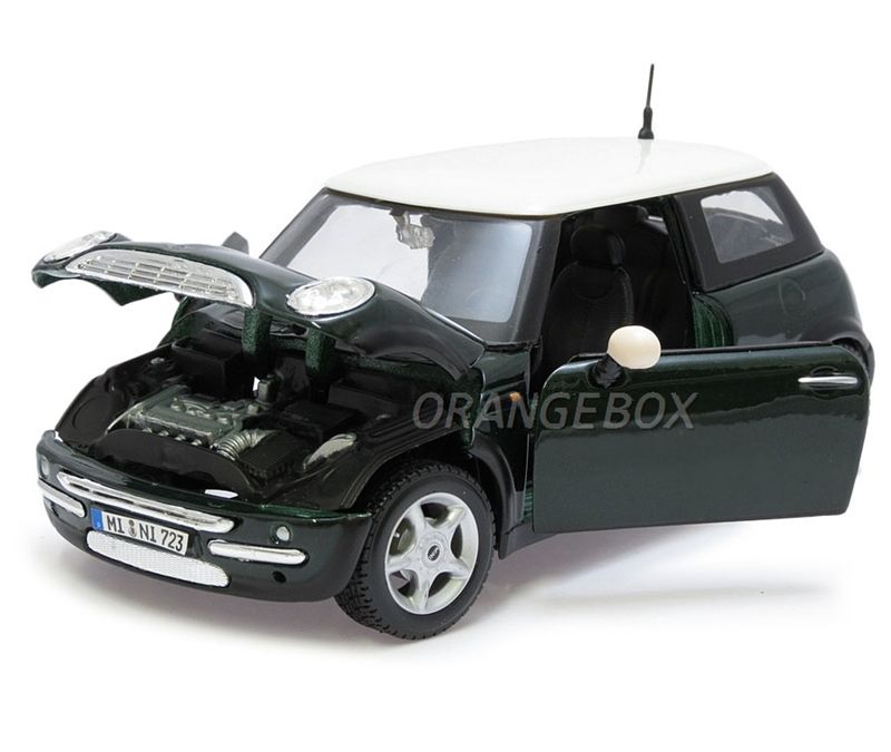 ミニカー Mini Cooper Premium Series Mini Cooper 1:24 Maisto Verde - 19 anos! Loja on-line de