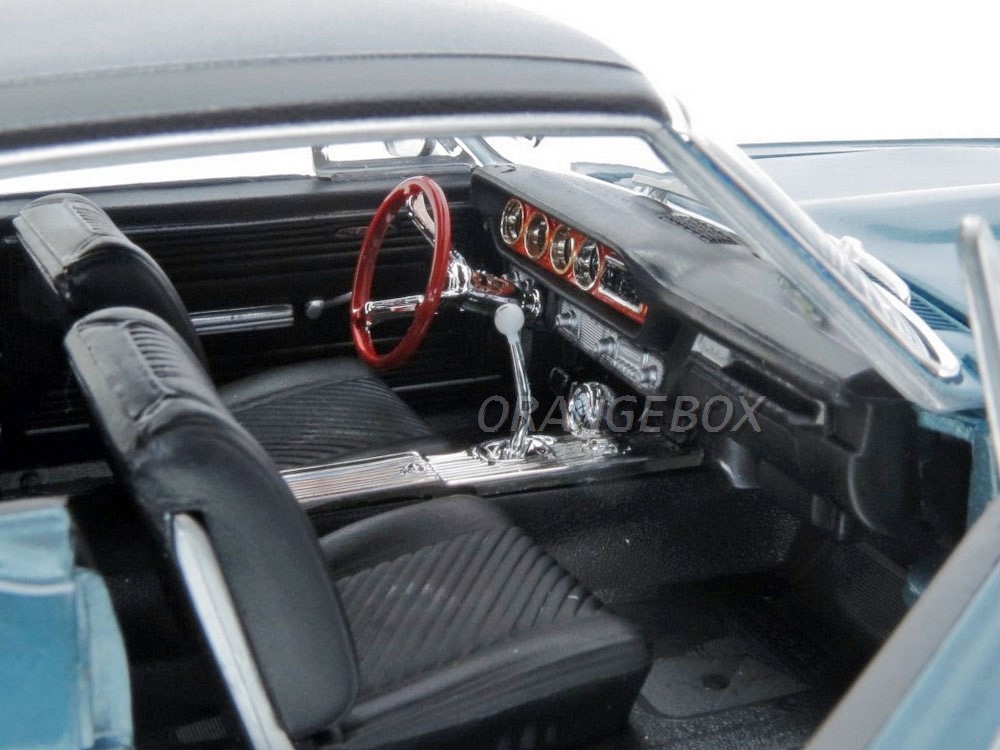 Miniature Maisto 1/18 Pontiac GTO TM Hurst Edition 1965 – Bleue, échelle 1:18