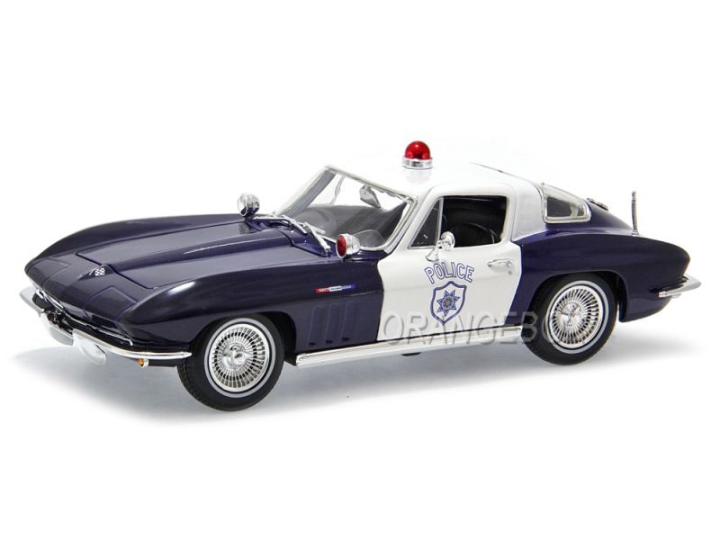 Chevrolet Corvette 1965 Policia Maisto 1:18 - 19 anos! Loja