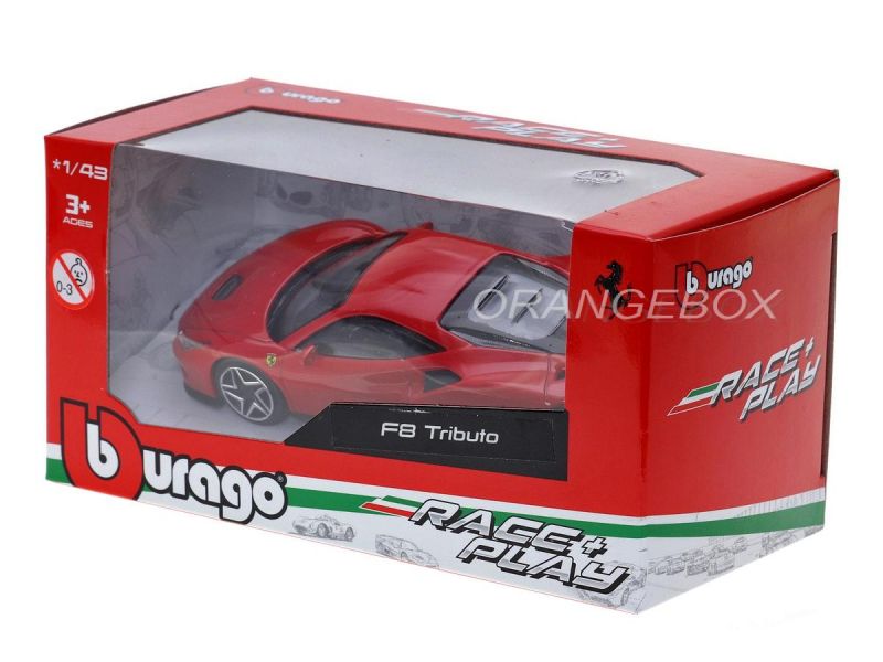 Ferrari F8 Tributo Bburago 1:43 Vermelho - 19 anos! Loja on-line