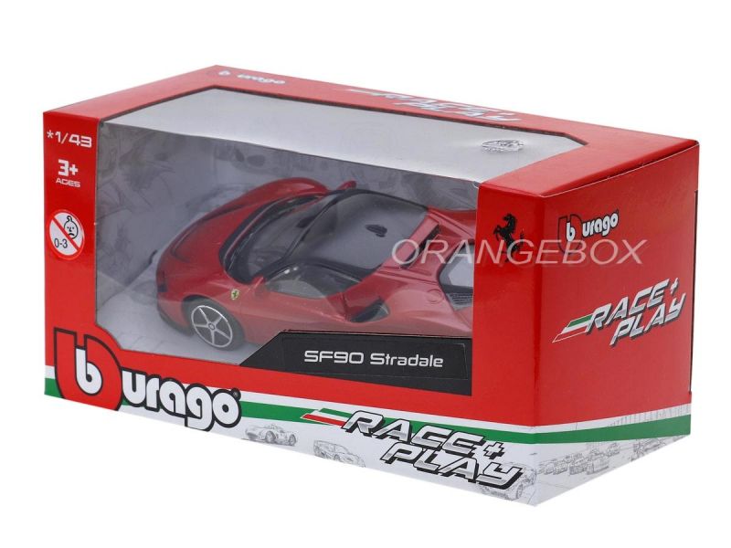 Ferrari SF90 Stradale Bburago 1:43 Vermelho - 20 anos! Loja on