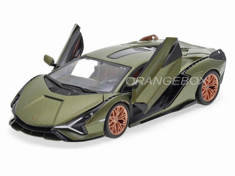 Lamborghini Sian FKP 37 Bburago 1:24 Verde - 20 anos! Loja on-line