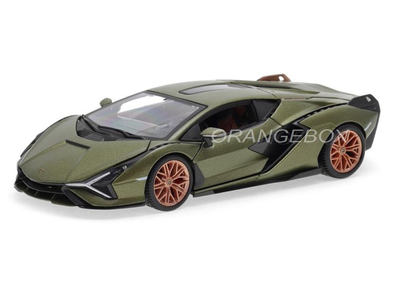Lamborghini Sian FKP 37 Bburago 1:24 Verde - 20 anos! Loja on-line