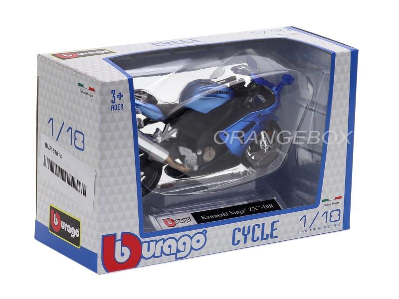 Kawasaki Ninja ZX-10R 1:18 Bburago Azul - 20 anos! Loja on-line de