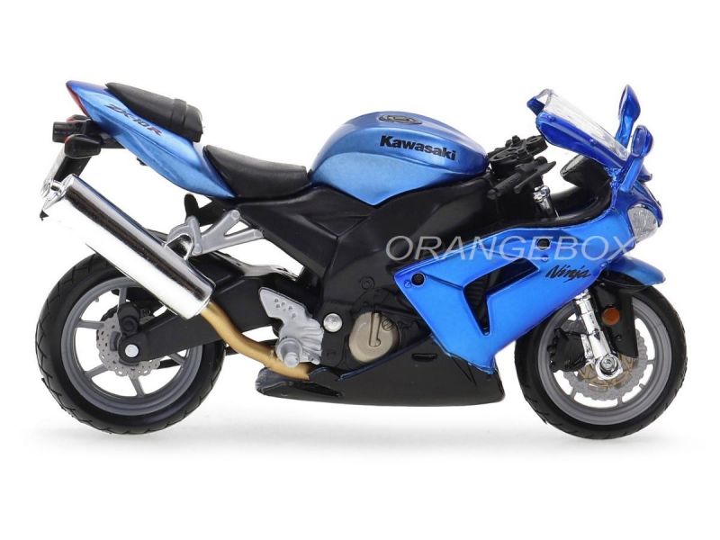 ミニカー Bey Kawasaki Ninja ZX-10R 1:18 Bburago Azul - 20 anos! Loja on-line de