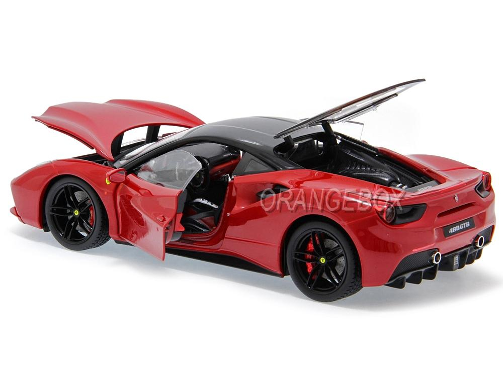 ミニカー Bburago Ferrari 488 GTB 1/18 Ferrari 488 GTB Série Signature Bburago 1:18 Vermelho - 20 anos