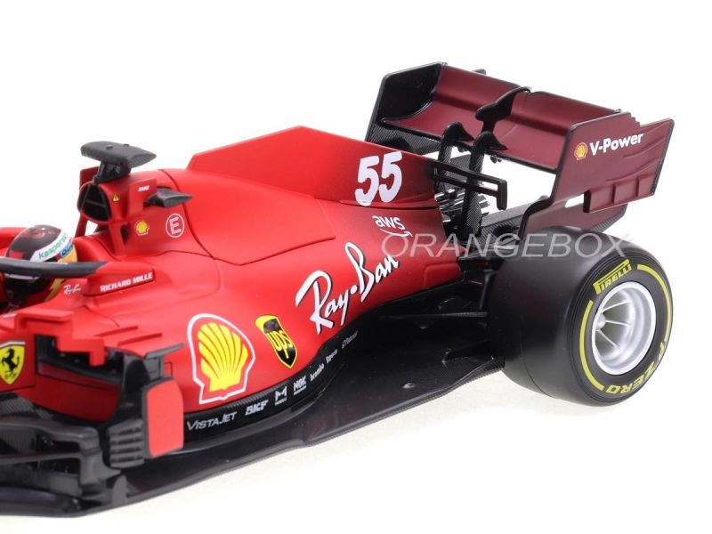 Fórmula 1 Ferrari SF21 Scuderia 2021 Carlos Sainz Jr 1:18 Bburago