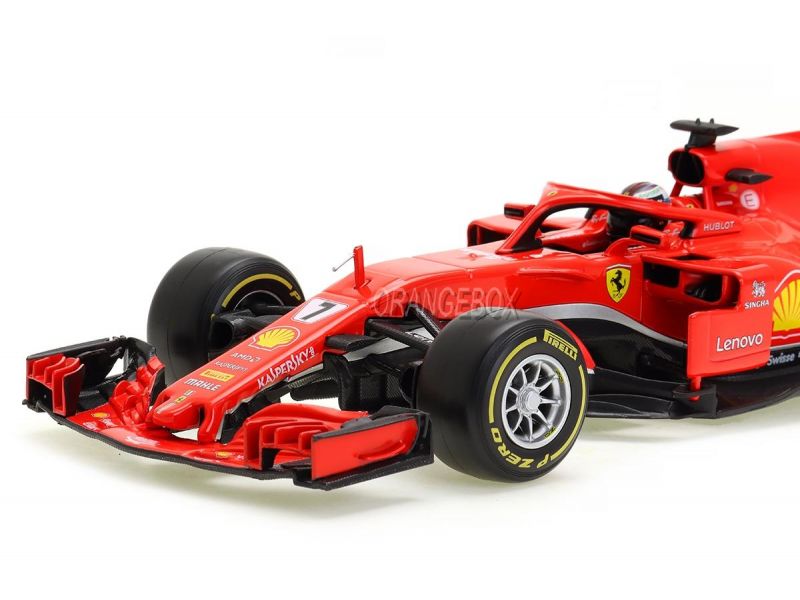 Fórmula 1 Ferrari SF71H N7 Kimi Raikkonen 2018 1:18 Bburago - 20