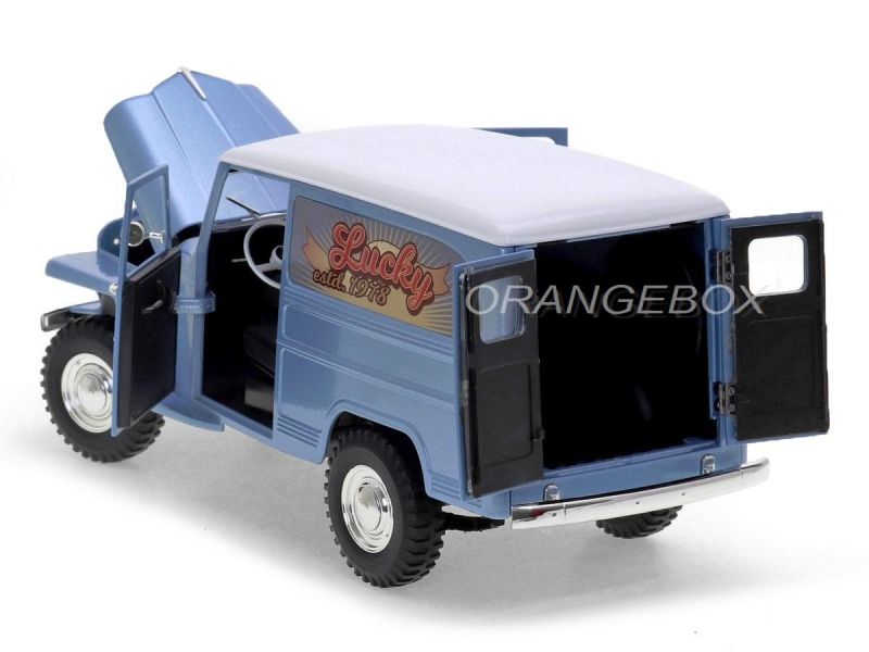 Jeep Willys 1955 Station Wagon Road Signature 1:18 Azul - 20 anos