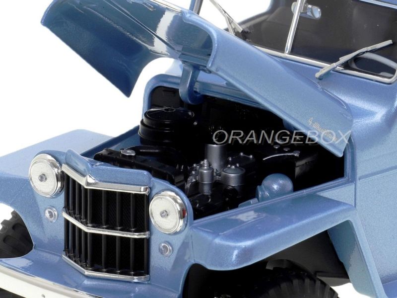 Jeep Willys 1955 Station Wagon Road Signature 1:18 Azul - 20 anos