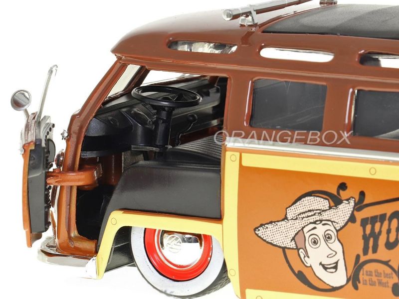 Miniatura Vw Kombi Plataforma Coleção V-dubs Jada Toys 1:64 Vermelho E Preto