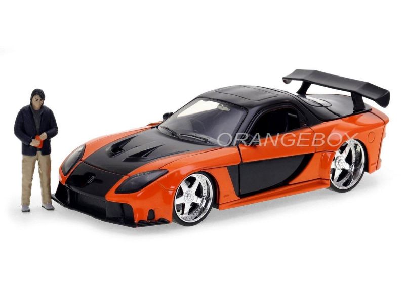 Mazda RX-7 1995 Velozes e Furiosos + Figura Han's Jada Toys 1:24