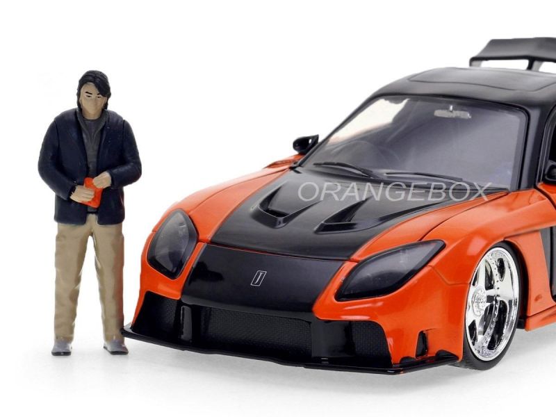 Mazda RX-7 1995 Velozes e Furiosos + Figura Han's Jada Toys 1:24