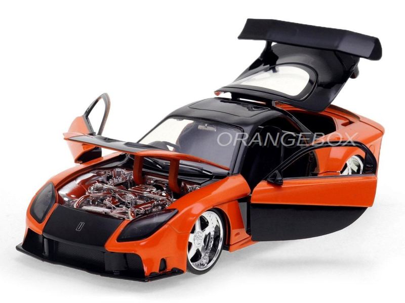 Mazda RX-7 1995 Velozes e Furiosos + Figura Han's Jada Toys 1:24