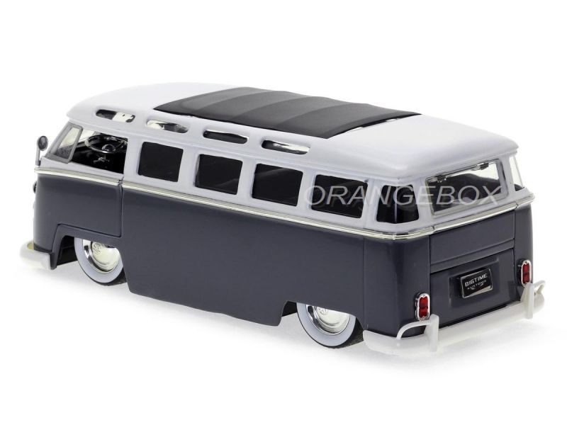 Volkswagen Kombi Bus 1962 BigTime Kustoms Jada Toys 1:24 Cinza