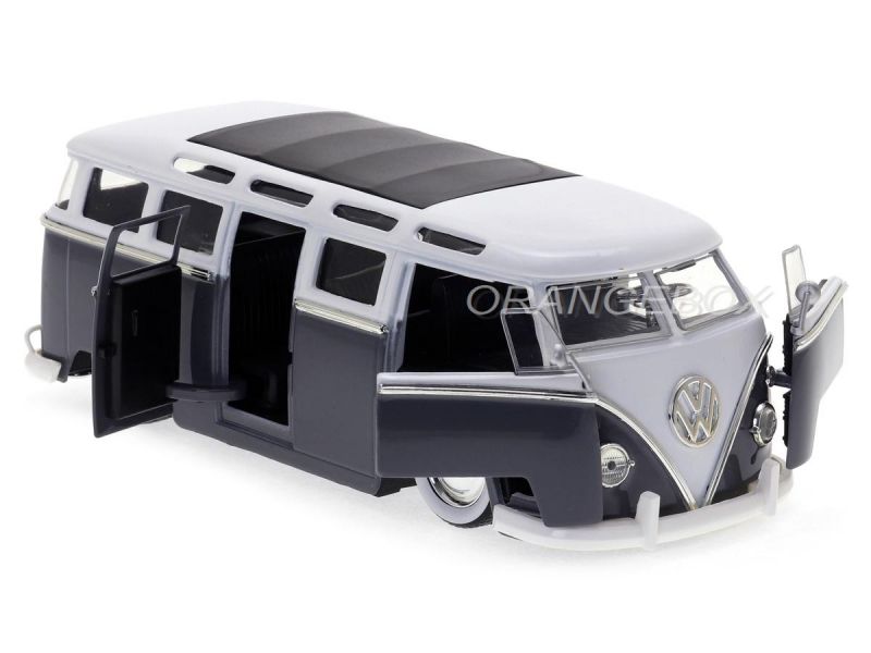 Volkswagen Kombi Bus 1962 BigTime Kustoms Jada Toys 1:24 Cinza